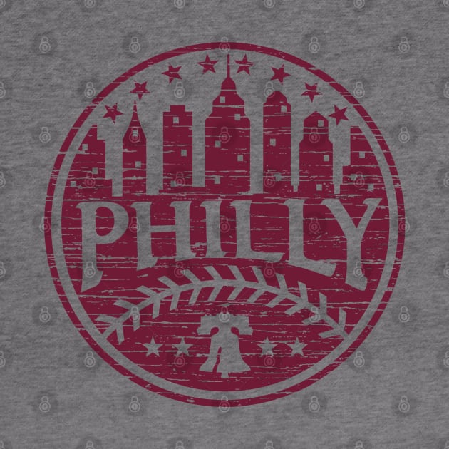 Philly Red Philadelphia Baseball Fan Phils Fan Favorite by TeeCreations